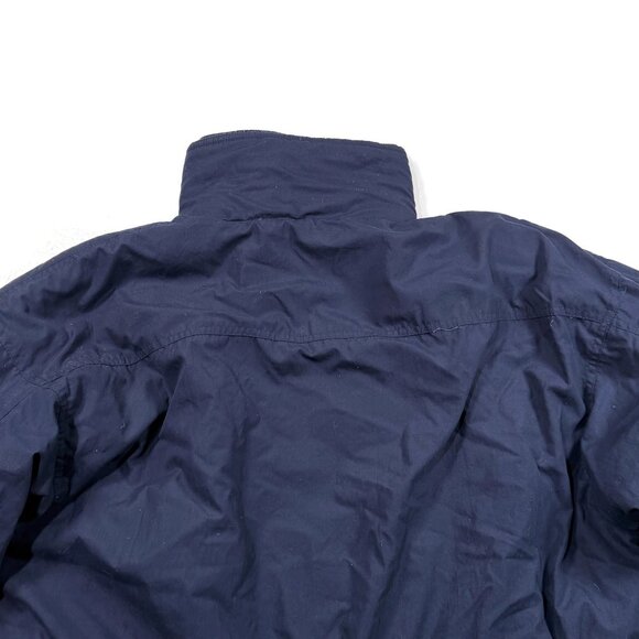 Fred Perry Parka Jacket Blue Mens Large Zip Snap Winter Quilted Interior Coat - Picture 9 of 14